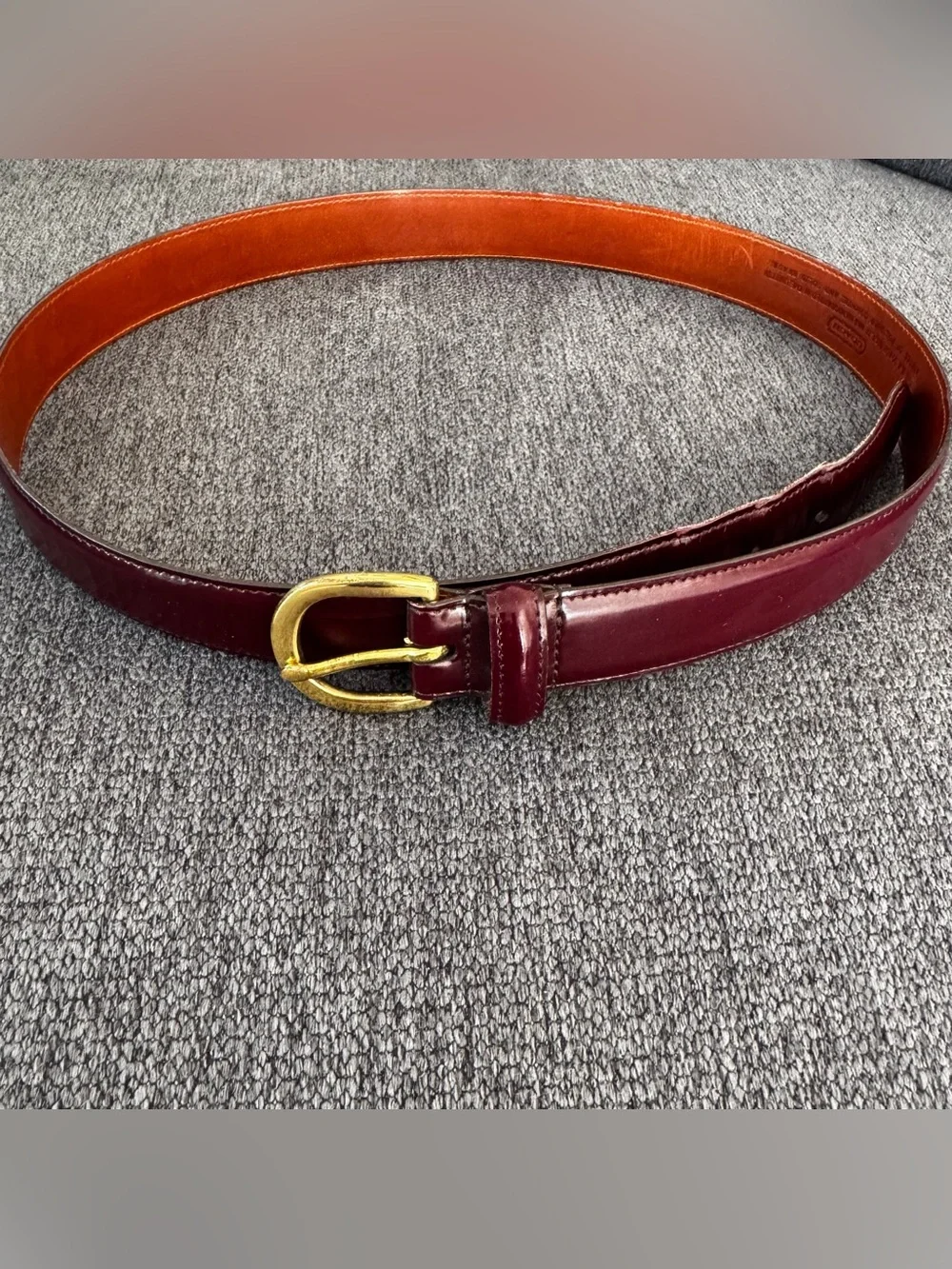 Vtg Coach style 3921 Dress Belt Classic Polished Cowhide Solid Brass Buckle USA
